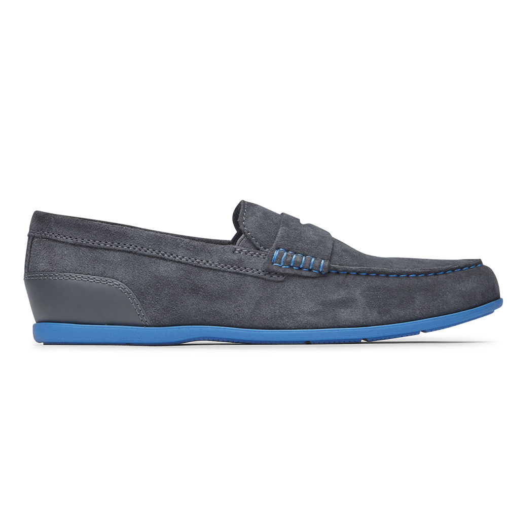 Sapato Vela Rockport Homem Cinzentas Escuro - Malcom Penny - 30625XUMK